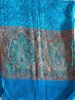 Imagem de PASHMINA TURQUESA COM BARRADO