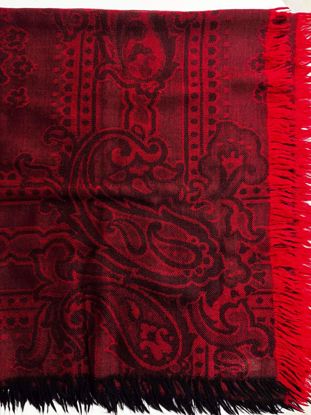 Imagem de PASHMINA LÃ VERMELHO/PRETO