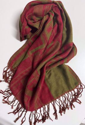 Imagem de PASHMINA GEOMETRICA VERM/MUSGO