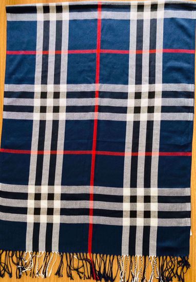 Imagem de PASHMINA XADREZ MARINHO