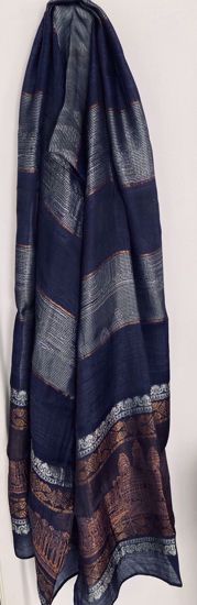 Imagem de LENÇO NATIVO DA INDIA MAR/OURO